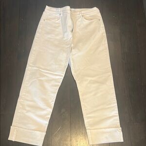 Cream Straight-Leg Pants
